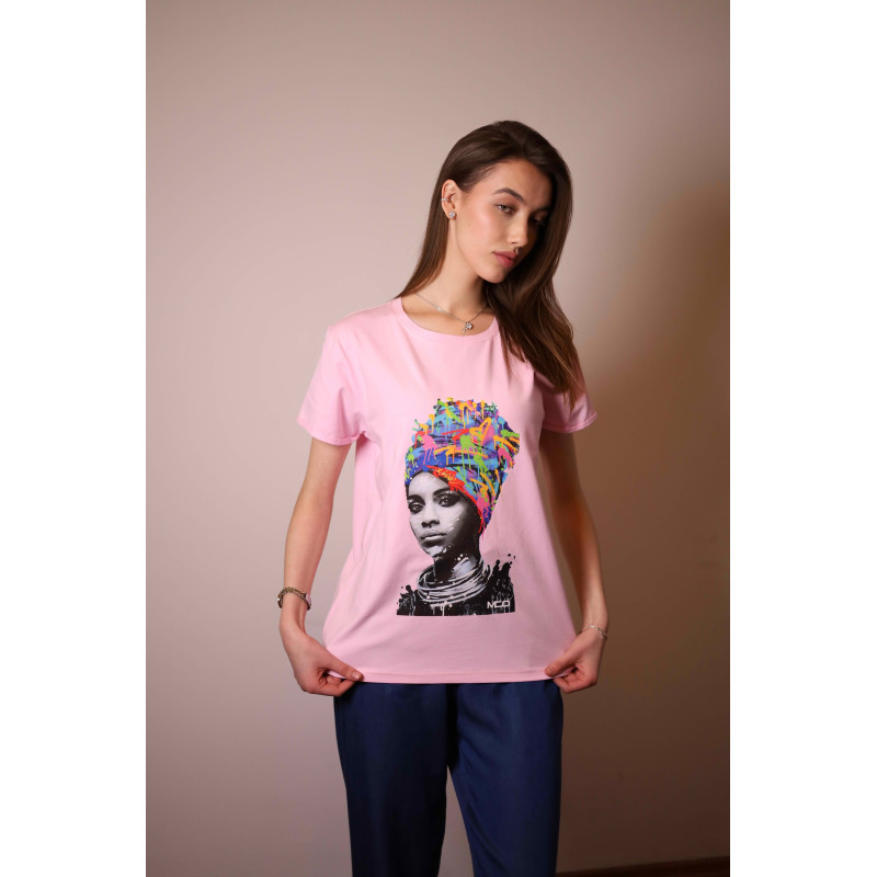 Różowy T-shirt